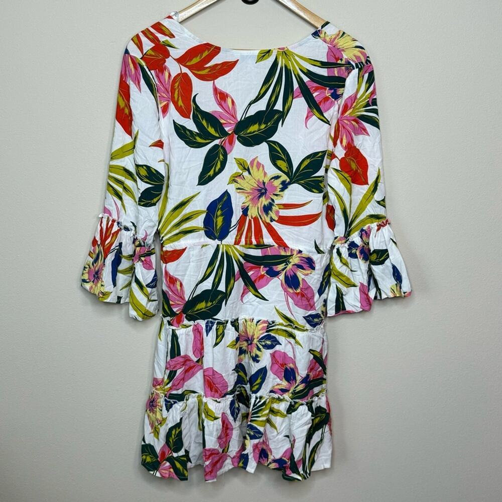 Blue Island Swim White Floral Coverup Size S - Picture 6 of 8